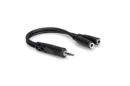 Hosa Y Cable 3.5 mm TRS to Dual 3.5 mm TRSF - Stereo YMM-232