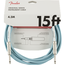 Fender Original Series Instrument Cables - 15' Dalphine Blue 0990515003