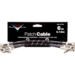 Fender® Custom Shop Cable, 6", Black, Two-Pack 0990820041