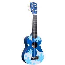 Amahi Ukelele With Blue Flower DDUK8