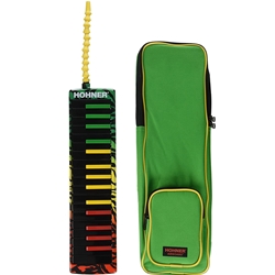 Hohner Airboard 32 Key Rasta Melodica w/ Carry Case AB32-RASTA