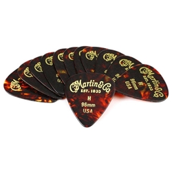 Martin 351 size ..96mm HeavyPick - 12 pack, Tortoise 18A0051