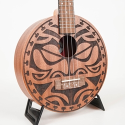 Amahi round Body Mahogany Concert Ukulele, Aztec #2, Bag UKC-LR2