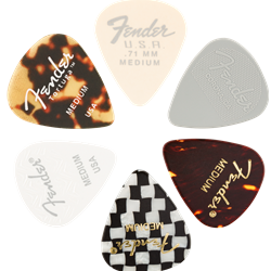 Fender 351 Material Medley, 6-Pack Mix of Picks - Medium 1980100300