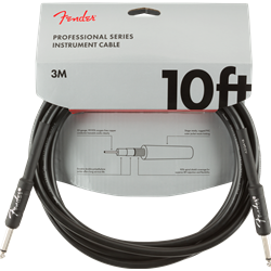 Fender 10' Black Instrument Cable 0990820024