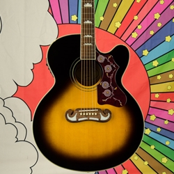 Epiphone J200 EC Jumbo Acoustic Electric Guitar, Vintage Sunburst EEJ2VSGH1