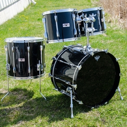 1986 Yamaha Recording Custom Drum Kit, Piano Black, 12" 13" 16" 22" ISS17509