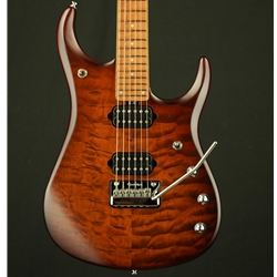 Music Man 2022 Petrucci JP15 Electric Guitar - Sahara Burst Quilt Finish/ Chrome Hardware - Roasted Maple Nech 661-RQ-10-00-CS-CR