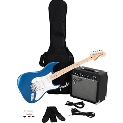 Squier Affinity Series™ Stratocaster® HSS Pack, Maple Fingerboard, Lake Placid Blue, Gig Bag, 15G - 120V 0372820002