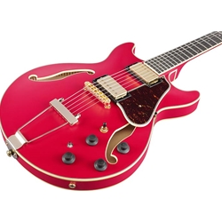 Ibanez AMH90 AM Artcore Expressionist Electric Guitar, Cherry Red Flat AMH90CRF