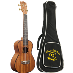 Amahi SNAILMAUKC Snail Mahogany Concert Uke w/ Gig Bag