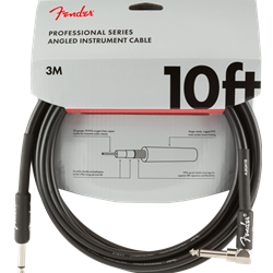 Fender Professional Series Instrument Cable, Straight-Angle, 10', Black 0990820025