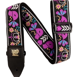 Ernie Ball Jacquard Series Purple Bird Lupin Strap P05331