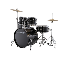 Ludwig Accent Drive 5-Piece Drum Set w/hardware & Cymbals, Black Sparkle LC19511