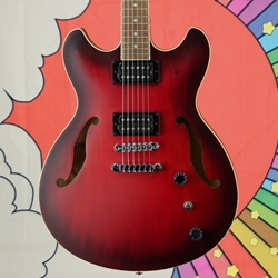 CLOSEOUT Ibanez Artcore Electric Guitar - Sunburst Red Flat AS53SRF