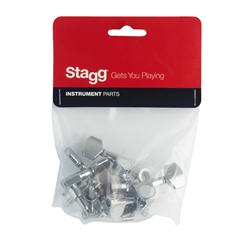 Stagg Diecast machine heads 2 x 3, for acoustic guitar SP-MHWS-CH
