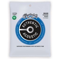 Martin MA500 SP Phosphor Bronze Authentic Acoustic Guitar Strings 12 String Extra Light 10-47