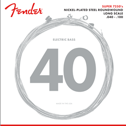 Fender 7250 Bass Strings, Nickel Plated Steel, Long Scale, 7250L .040-.100 0737250403