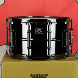 Ludwig 8 x 14" Universal Brass Snare Drum, Black Hardware LU0814