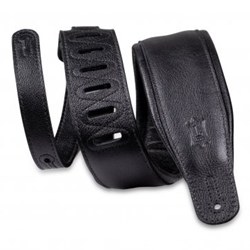 Levys 3" Black Garment Leather Guitar Strap M26GP-BLK-BLK