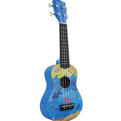 Amahi Ukulele with Under the Sea Design DDUK21