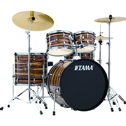 Tama Imperialstar 5-Piece Drum Set, Hardware, & Cymbals - Coffee Teak Wrap IE52KH6CTW