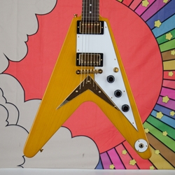 Epiphone 1958 Korina Flying V (White Pickguard; Incl. Hard Case)     Aged Natural IGCKFVWANAGH1