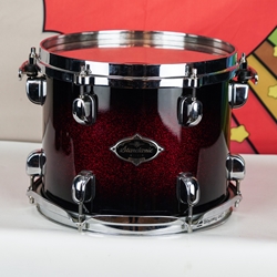 2010  Tama Starclassic Preformer B/B Bubinga Shell 10 x 8" Tom Drum, Red Sparkle Burst ISS21521