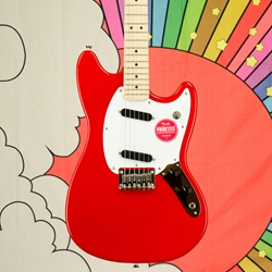 Squier Sonic™ Mustang®, Maple Fingerboard, White Pickguard, Torino Red 0373652558