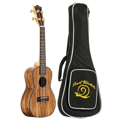 Amahi Snail Koa Concert Ukulele w/ Carry Bag UKC-485