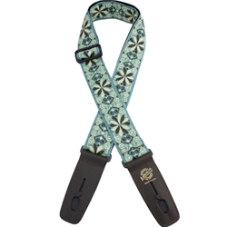 Lock-it Lock-It 2" Jaquard Green Flowers Strap LIS-304-J19