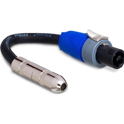 Hosa GSK-116 1/4" TS to Neutrik speakON Speaker Adaptor Cable, 16 AWG x 2 OFC