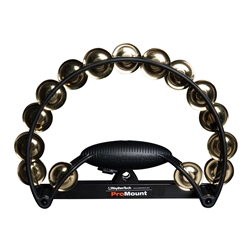 Rhythm Tech RTPRO11 Pro Tambourine. Black with Black Brass Jingles