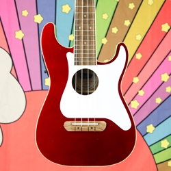 Fender Fullerton Strat Uke, Walnut Fingerboard, White Pickguard Candy Apple Red 0970523509