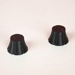 4) Harmony Silvertone Bobkat / Silhouette Knobs, H14 H15 H19, CTS Small D Shaft, 3D Printed ISS24138