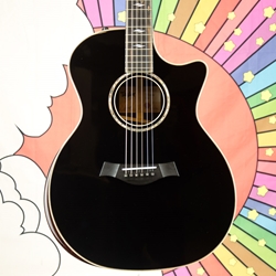 Taylor Builder's Edition 814ce Blacktop Acoustic- Electric Guitar with cutaway, pickup system & hard case 814CE-BLACKTOP