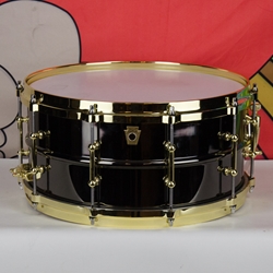 Used Ludwig 14" x 6.5" Black Beauty LB417BT, Brass Tube Lugs, P86 Throwoff & Diecast Hoops UBLACKBEAUTYSNARE