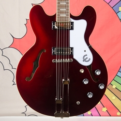 Epiphone Riviera Semi-Hollowbody Archtop Electric Guitar, Frequensator Tailpiece, Sparkling Burgundy EORSBUNH1