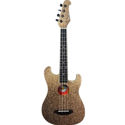 Amahi Tenor Ukulele - Gold Glitter with pickup UK001TEQTN