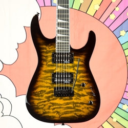 Jackson JS Series Dinky® JS20 DKQ 2PT, Amaranth Fingerboard, Transparent Tobacco Burst 2910231582