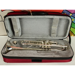 Used King 2055T Silver Flare Bb Trumpet w/ 1st Slide Trigger - with Case ISS25518