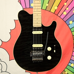 Used Sterling by Musicman SUB Series Axis AX3 with locking nut & tremolo - Trans Black Finish w/ gigbag ISS27702