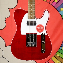 Squier Affinity Series® Telecaster® FMT SH, Laurel Fingerboard, White Pickguard, Crimson Red Transparent 0378280538