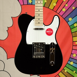 Squier Sonic® Telecaster®, Maple Fingerboard, White Pickguard, Black 0373452506