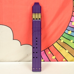 BaFlute Baflute Triple Native American Style Drone Flute, A 432 Hz, Purple, 3D Printed TRI432PUR