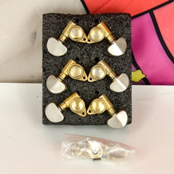 Used 70's USA made Grover Tuners - Gold with bushings & screws ISS27752