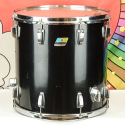 Used '70s Ludwig 16" x 16" Floor Tom, Black (B/O Badge) ISS28710