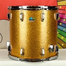 Used 80's Ludwig 16" x 16" Floor Tom, Gold Sparkle ISS28709