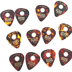 Cleartone Star Rock Star Mix 12 Pack Picks - Classic Celluloid RKSTMIX