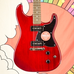 Squier Paranormal Strat-O-Sonic, Laurel Fingerboard, Black Pickguard, Crimson Red Transparent 0377035538